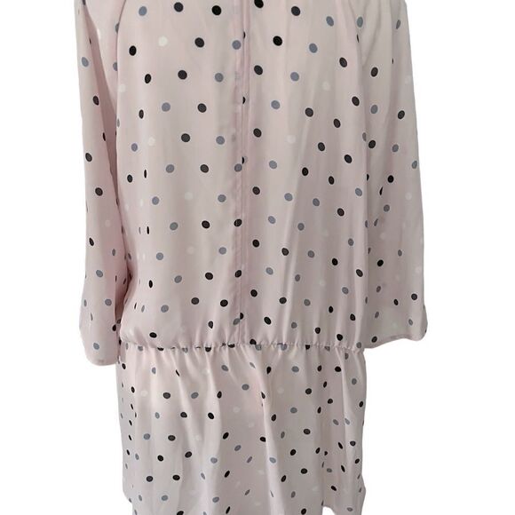 Lane Bryant light pink polka dot tie front tunic size 20 - Picture 5 of 9